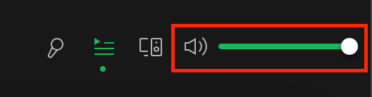 Spotifyの音量ボタン