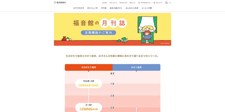 福音館書店の月刊誌 定期購読公式サイトのトップページ